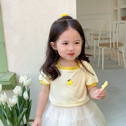 Colorful Adorable Girl Summer Short Sleeve T-shirt