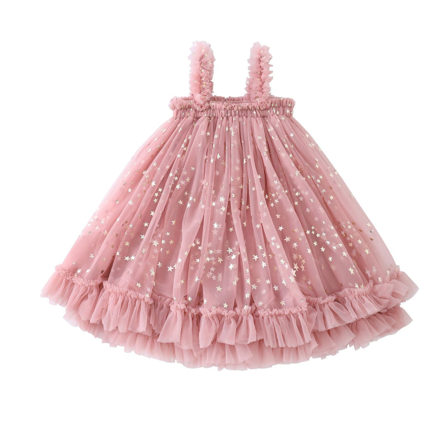 Pink Starry Tulle Party Dress