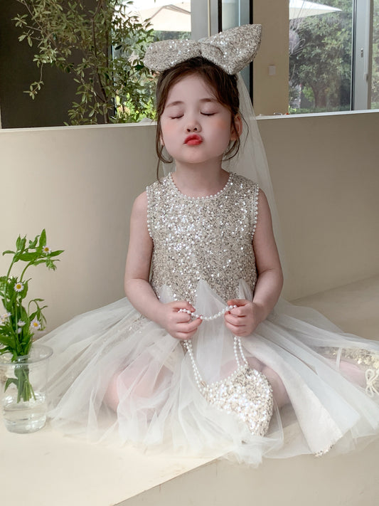 Gold Sequin Princess Dress