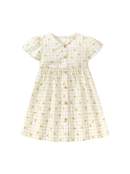 Lemon Check Summer Dress