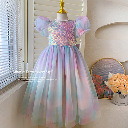 Pastel Mermaid Princess Dress
