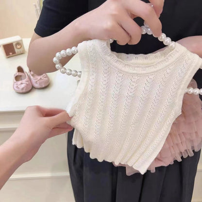 Creamy Knit Ruffle Top