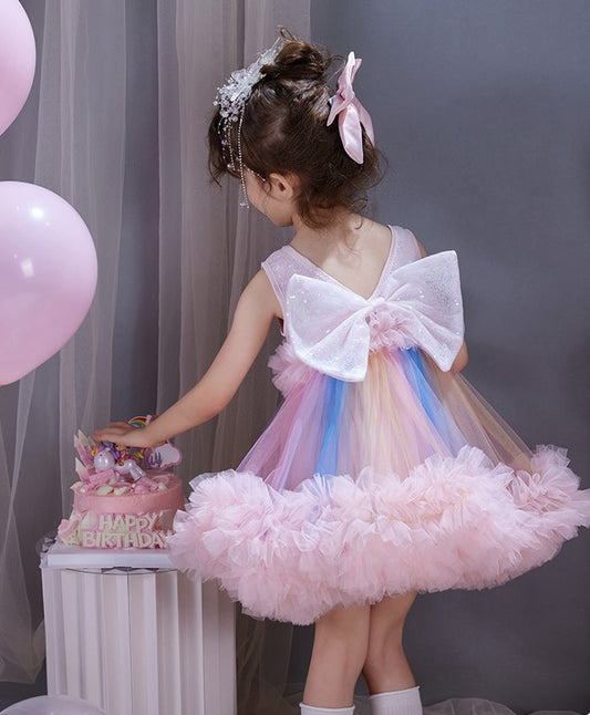 Rainbow Ruffle Birthday Tutu Dress