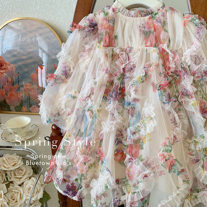 Spring Blossom Girl Floral Dress