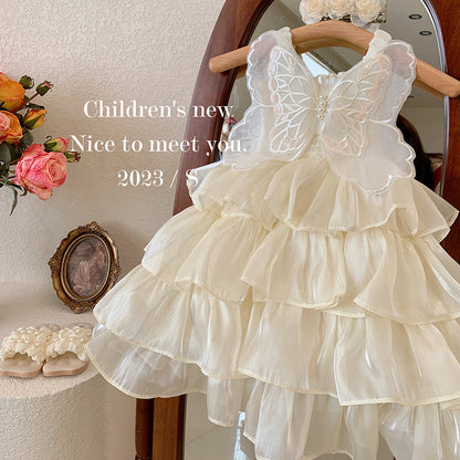 Ivory Butterfly Princess Dress