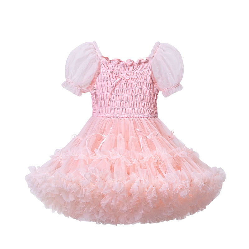 Girls Tutu Dress Baby Pink or Ice Blue Ruffle Princess Party Outfit